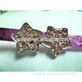 Wholesale Rhinestone Zinc Alloy Metal Jewelry 10mm star slide charms